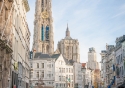 View of the picturesque Suikerrui in Antwerp, Belgium