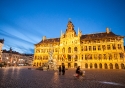 The Grote Markt and Brabo Fountain in front of the Stadshuys (Town Hall), Antwerp, Belgium