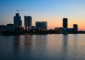 Ekaterinburg City Pond at sunset