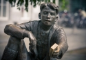 Sculpture of Pieke van de Stockstraat, one of Maastricht's many statues