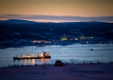 Murmansk Harbour by Night