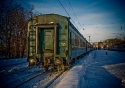 Frozen Train in Murmansk Station