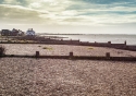 Whitstable beach on a beautiful autumn day