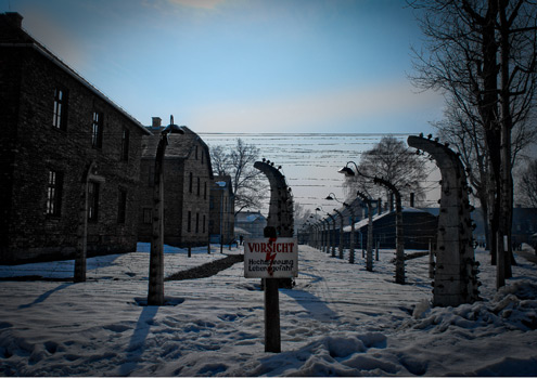 Auschwitz death camp today, eerily preserved