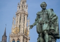 Statue of Peter Paul Rubens on the Groenplaats in Antwerp, Belgium