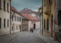 A late afternoon amble through the backstreets of Bratislava's old town in Slovakia