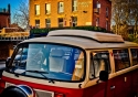A classic Volkswagen camper van sets the mood for London local The Exmouth Arms in Camden