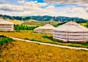 Gers at Terelj National Park in the Mongolian hills